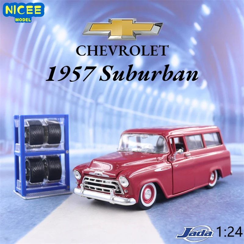 1:24 1957 Chevrolet Suburban High Simulation Diecast Car Metal CHEVY Alloy Model Car Gift Collection J316