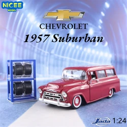 1:24 1957 Chevrolet Suburban High Simulation Diecast Car Metal CHEVY Alloy Model Car Gift Collection J316