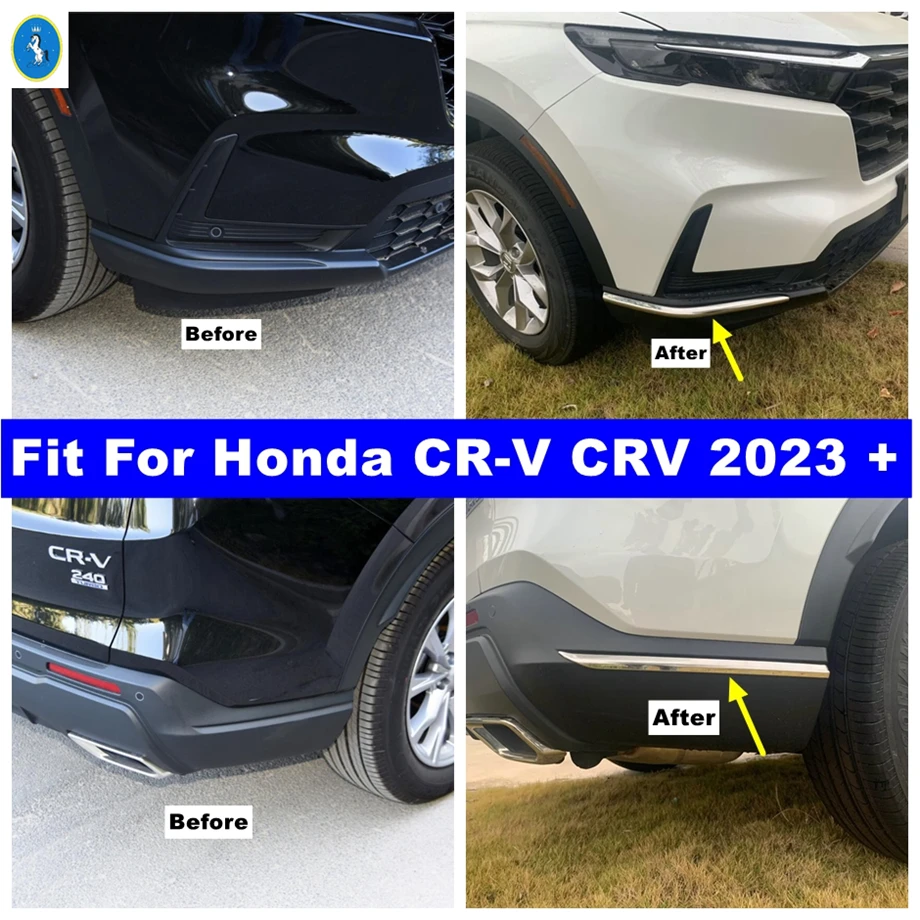 

For Honda CR-V CRV 2023 2024 Car Accessories Anti-Collision Protector Auto Front Rear Corner Bumper Cover Guard Lip Stripes Trim