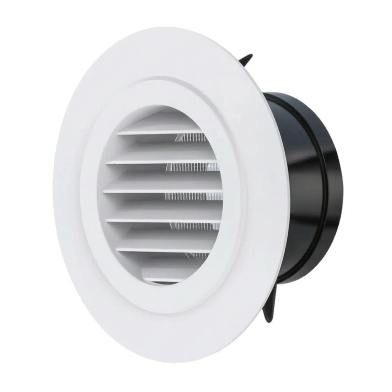 Round Duct Vent with Louvers Adjustable Wall Vent Vent Round Ventilation Outlet for Walls, Ceilings, Rooms