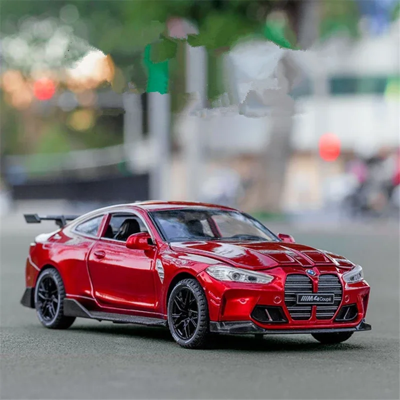 M4 쿠페 합금 스포츠카 1:32 모델 다이캐스트 및 장난감 차량 금속 장난감 자동차 모델 사운드 라이트 시뮬레이션 컬렉션 선물