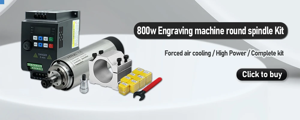 0,8 kW CNC-Spindelmotor ER11 800 W 24000 U/min 110 V/220 V + 1,5 kW VFD 50/60 Hz 65 mm Halterung Spannzangen inklusive für DIY-Gravur und Fräsen – Detail 1