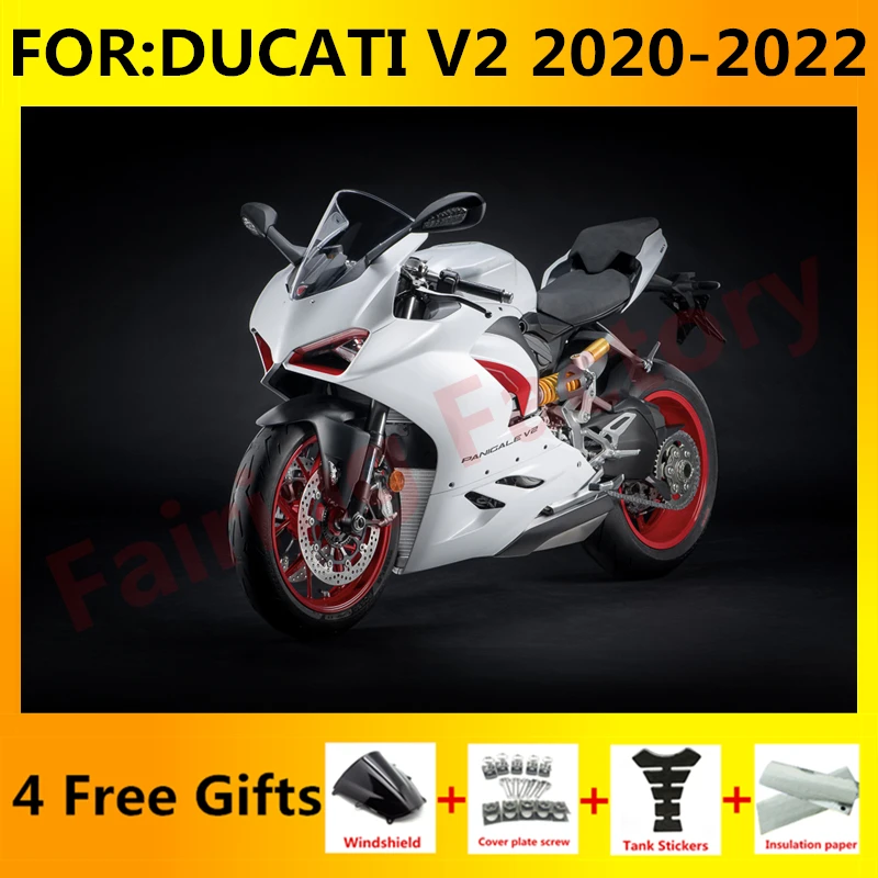 

New ABS Motorcycle Injection mold Fairings Kit Fit For Panigale V2 v2s v2r 2020 2021 2022 Bodywork full fairing set white red