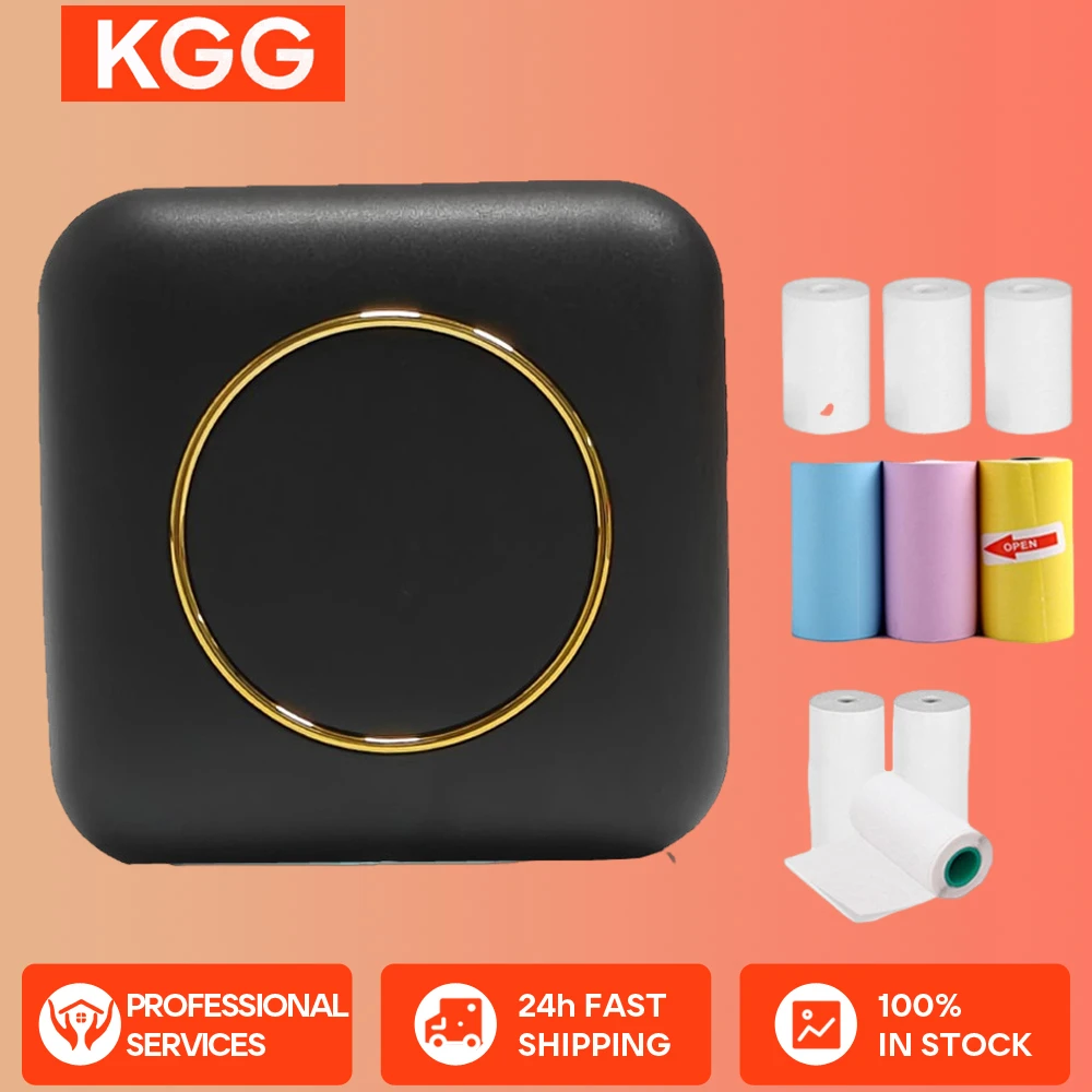 Mini Thermal Printer Bluetooth Wireless Inkless Printer Photo Sticker Adhensive Note Printing Portable Pocket Office Printer.