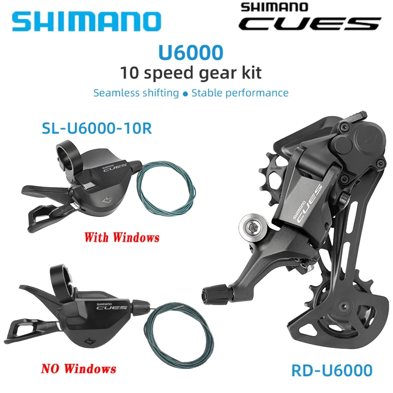 SHIMANO CUES U6000 Groupset 10s Shifter Lever SL-U6000 Rear Derailleur RD-U6000 For Mountain Bike Bicycle Part Original