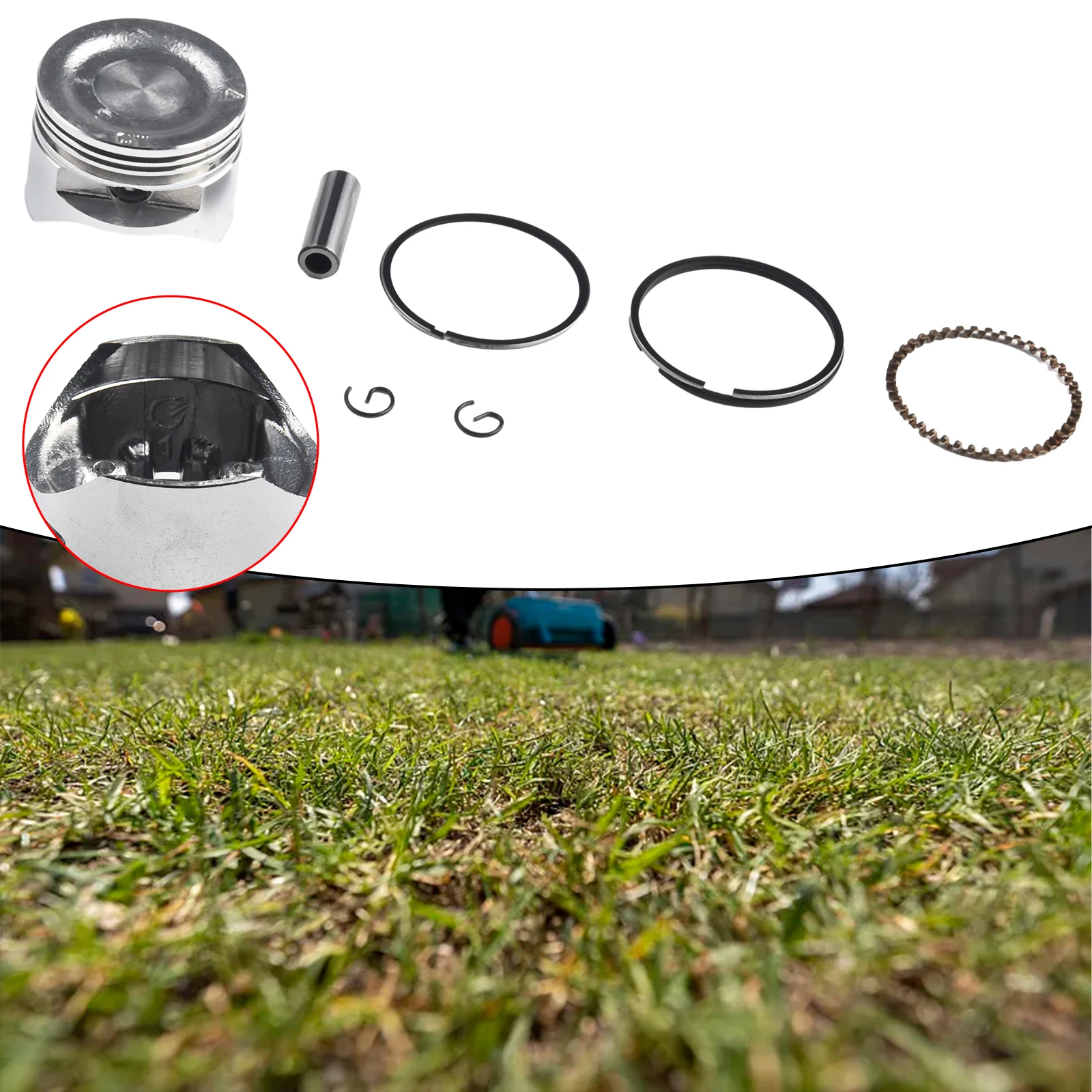 Power Tool Parts 39MM Piston Ring Set Fits GX35 GX35NT HHT35S UMK35 Brush Cutter Engine Yard, Garden Outdoor Living