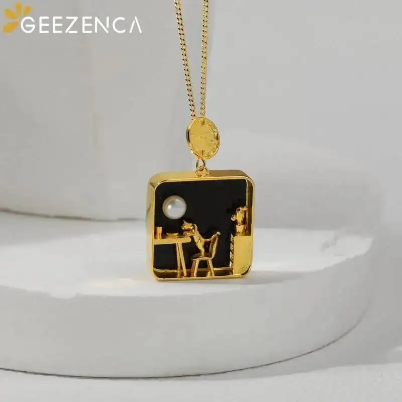 GEEZENCA 925 Sterling Silver G - огляд і ціна Pearl Trim Chain