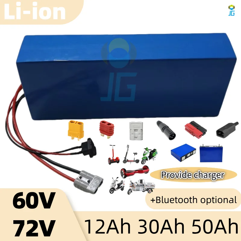

JG 72V 5000W Аккумулятор 30Ah 50Ah 60V 12Ah 30Ah 50Ah Литий-ионный аккумулятор для 800W 10KW 14KW двухколесный Citycoco Golf Cart Backup Power EV