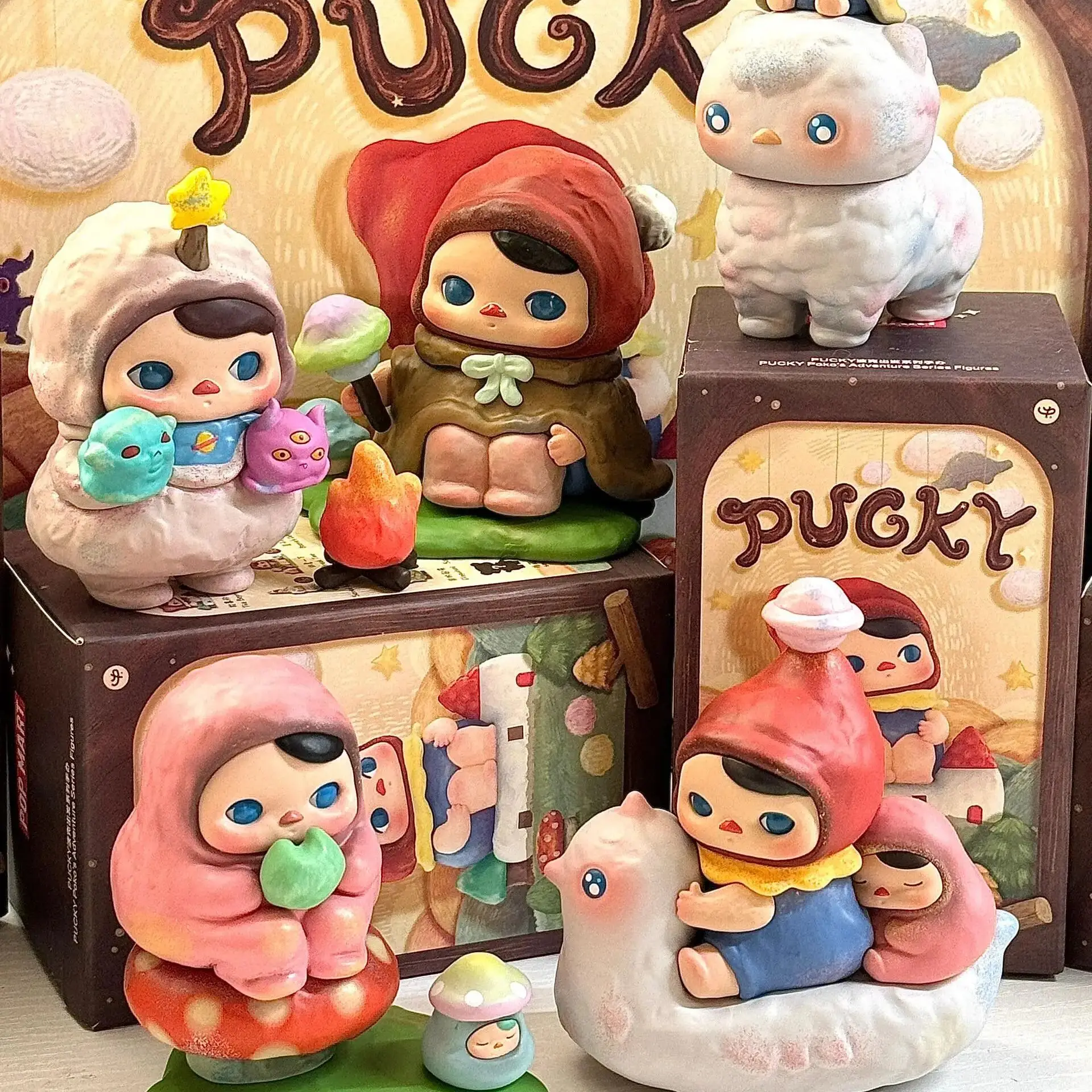 

New Biqi Pucky Poko'S Adventure Series Anime Action Figures Toys Cute Dolls Collectible Model Kid Christmas Trendy Toy Kid Gift