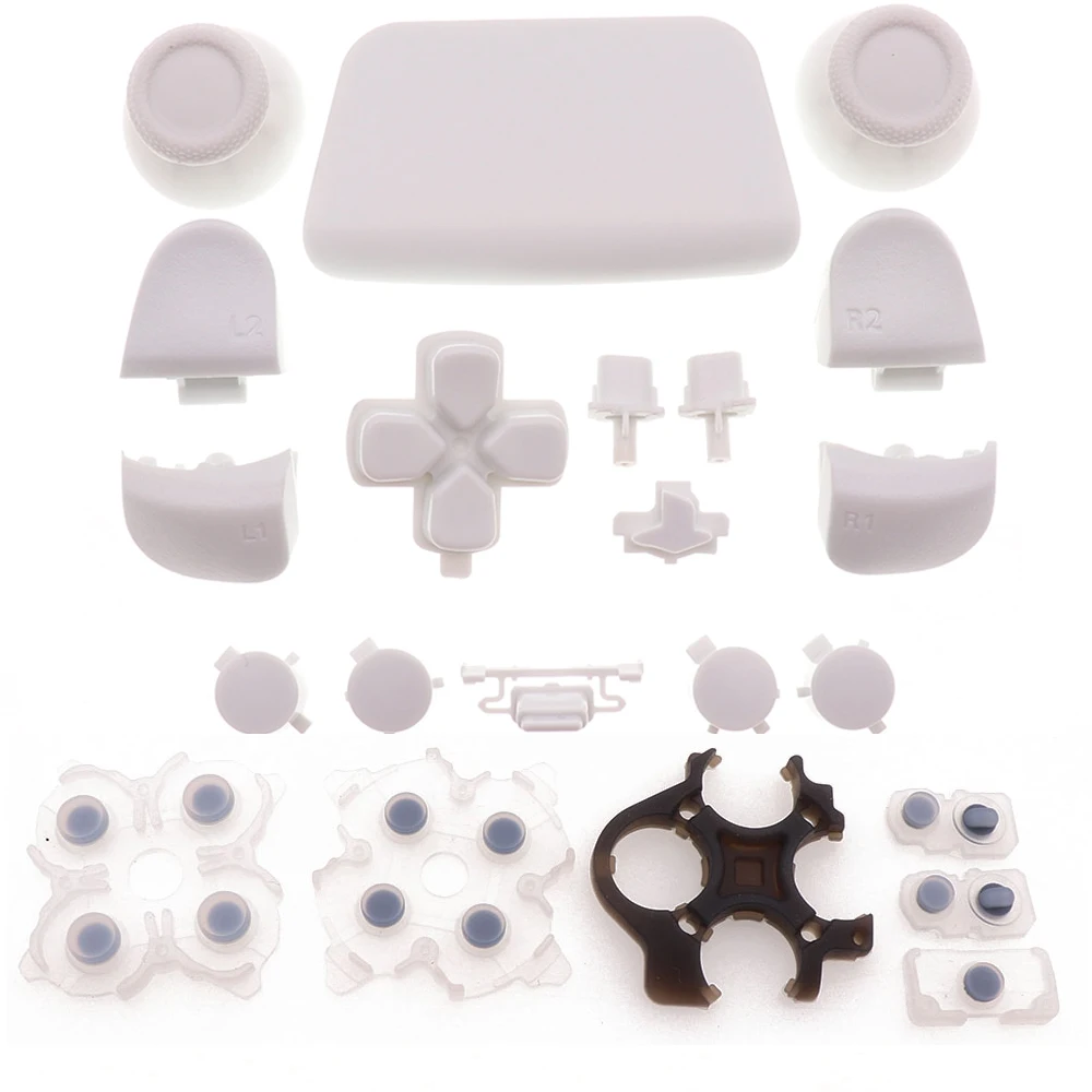 สำหรับตัวควบคุม PS5 V2ทัมป์สติ๊กแบบแอนะล็อก L1 R1 L2 R2ทริกเกอร์ปุ่ม dpad abxy และยางนำไฟฟ้าสำหรับมือจับ2.0 P5