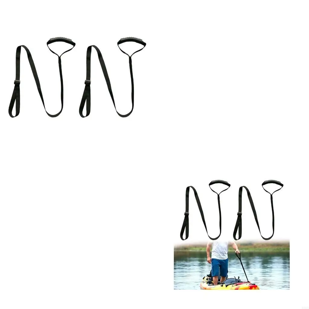 2 حزمة من أحزمة مساعدة الاستقرار من مادة البولي أميد الدائمة مع عمليات سحب مريحة من أجل ثبات HELLO Pirogue و