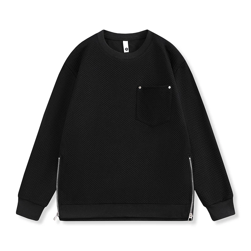 

Pure Color Long Sve round Ne Pullover T-irt Men's Casual Wear Spring Autumn New Sle Outerwear Youth Simple Leisure