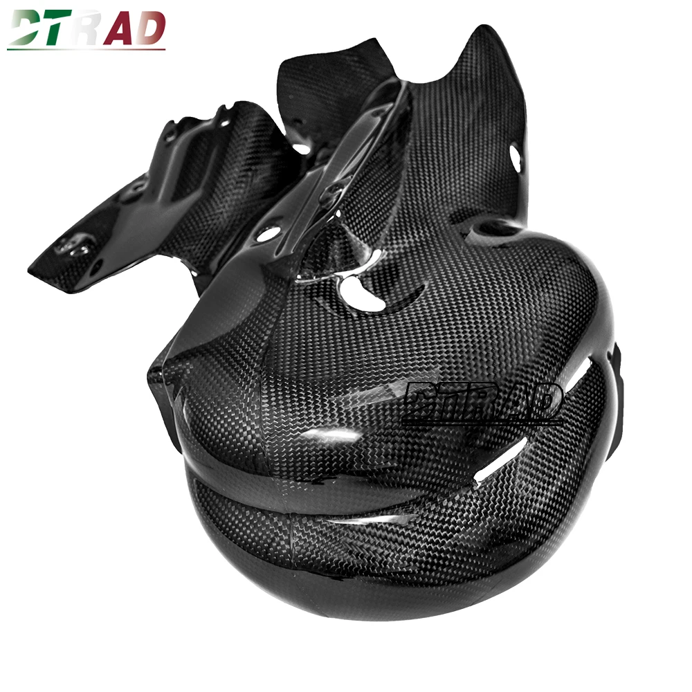 For Panigale V4 V4S V4R Streetfighter V4 S 2018-2021 Full Carbon Fiber Exhaust Hood Heat Shield Motorcycle Accessories Euro 4