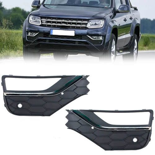 Cubierta de luces antiniebla de parachoques delantero para VW Amarok 2016 2017 2018 2019 2020 2121 2022, lámpara de conducción de parrilla, accesorios para parrilla de coche