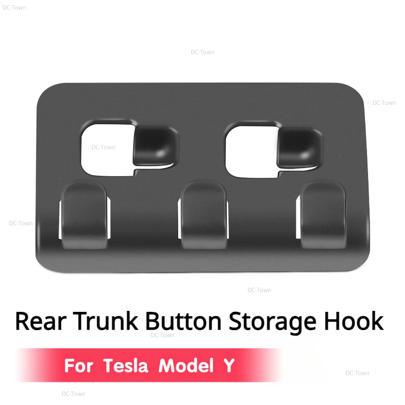 Rear Trunk Hook for Tesla Model Y Trunk Button Buckle Hanging Storage Non Destructive Install Car Interior Accessories 2020-2024