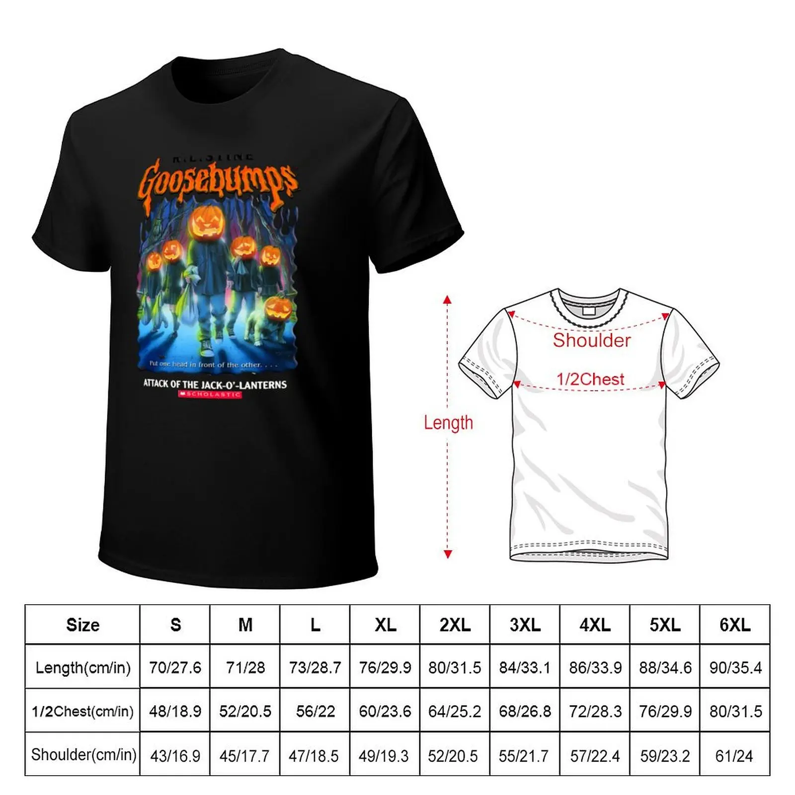 Goosebumps Attack of the Jack O_amp_s Lanterns T-Shirt Basic Short Sleeve Cotton Blend T-Shirt