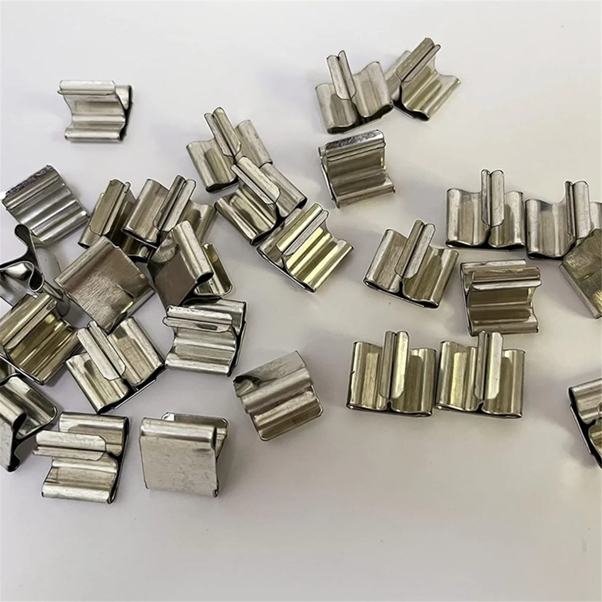 100 PCS Metal Wick Sustainer,Wick Holder for Wood Wick Candle