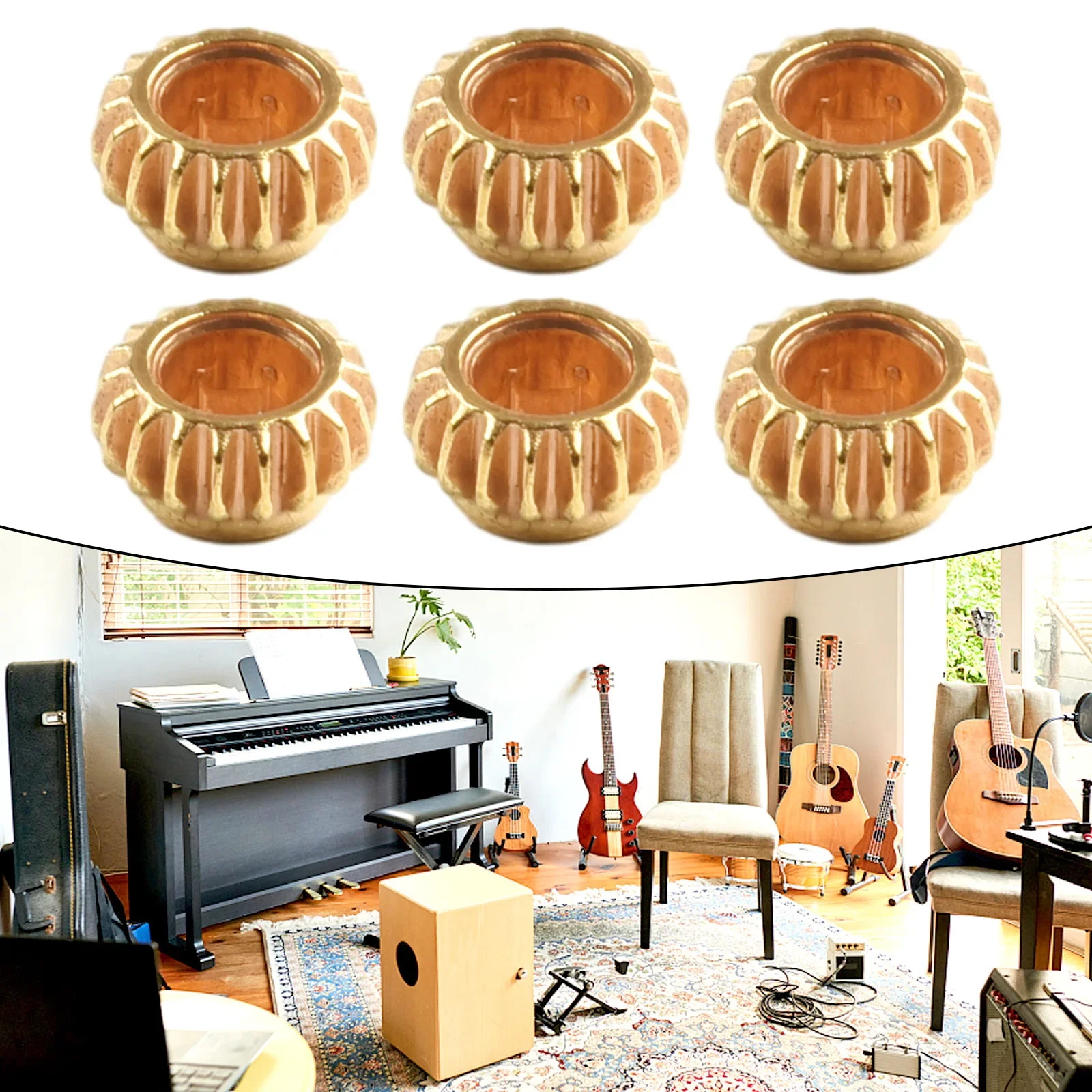 Guitar Parts Tuners Guitar Tuner Gears 1 18 Replacement Set Hex Hole Gears Tuning Pegs Key 6 Pieces Accessories