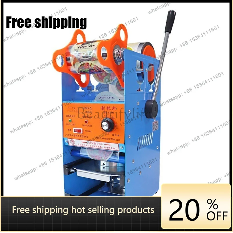 Manual commercial D8 breakfast shop soy milk sealing paper cup plastic hand pressure cup sealing machine