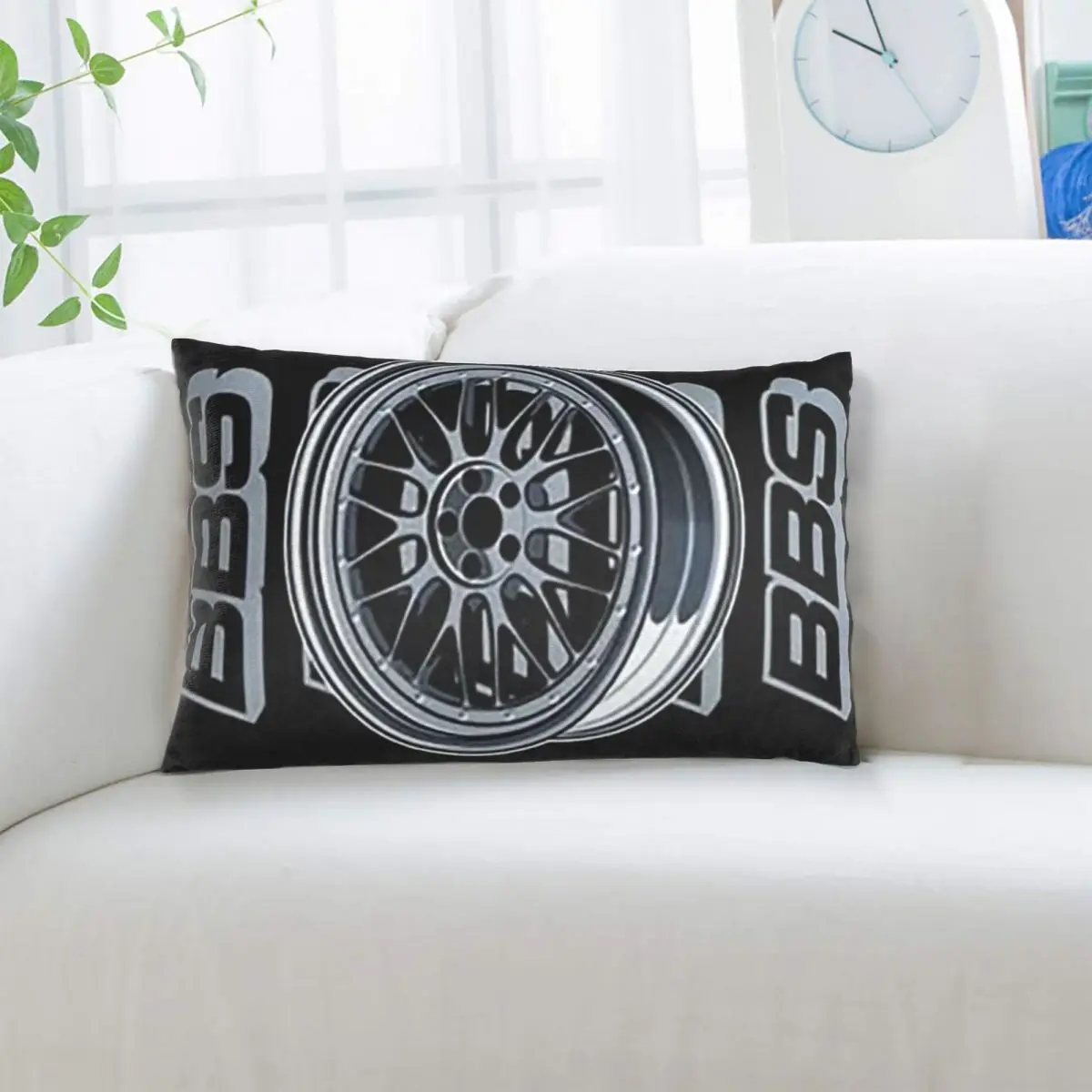 BBS Wheel HubHallway Rectangle Pillowcase Cushion Cover Decorative Bedroom Bed Home Comfort Throw Pillow