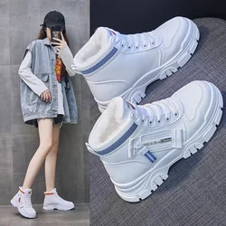 Winter Women's Walking Shoes High Top Jogging Sneakers Students Plush Thick Warm Booties Woman Female Snow Short  Ankle Boots