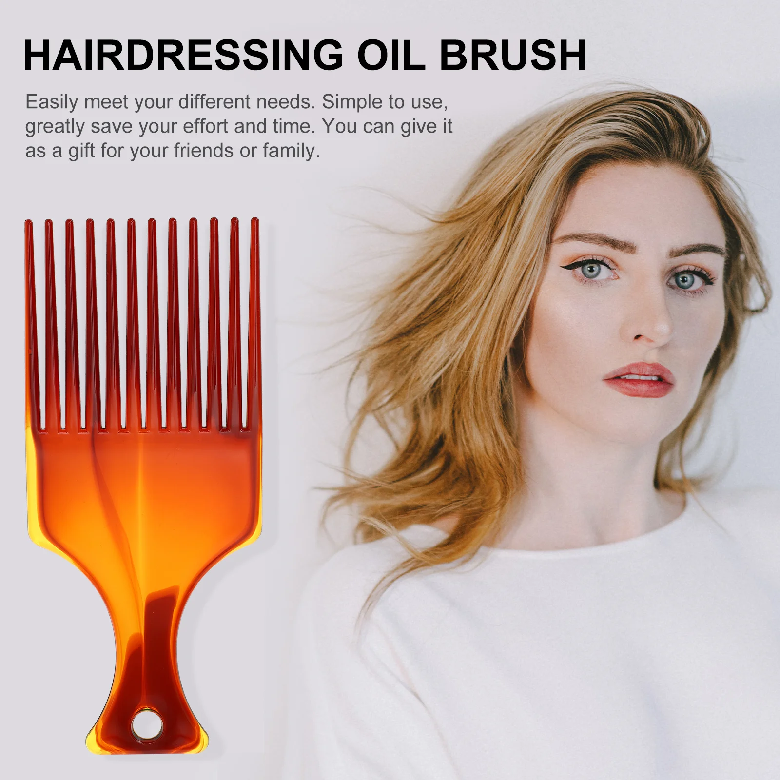 

4pcs Professional Oil Hair Brush Wide Teeth Comb For Salon Barber Styling Lightweight Durable Material Portable