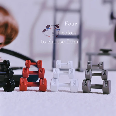 Миниатюрные металлические гантели Snoedoll 1/12 3шт.