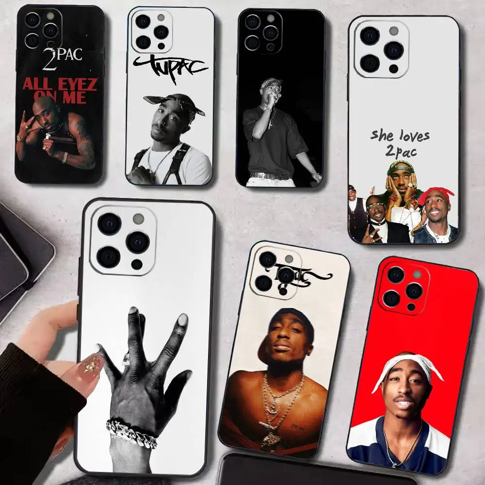 

Rapper 2pac S-Singer T-Tupac Phone Case For iPhone 17,16,15,14,13,12,11 Plus,Pro Max,XS,Soft Silicone Black Cover