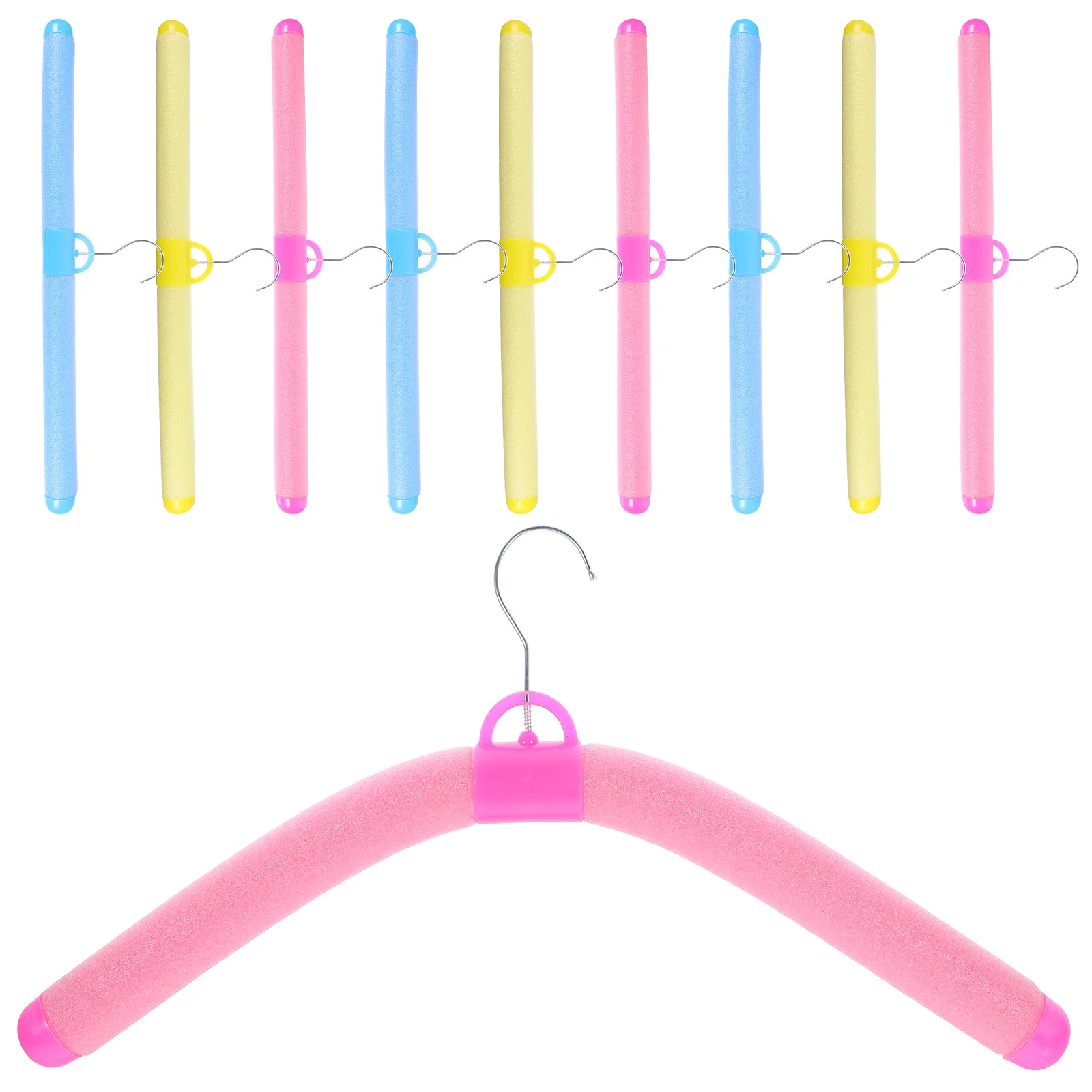 

10pcs Plastic Hangers Heavy Duty Clothes Hanger Clothing Rack Nonslip Space Saving Coat Hanger Colored Mix Sweater Man Pants