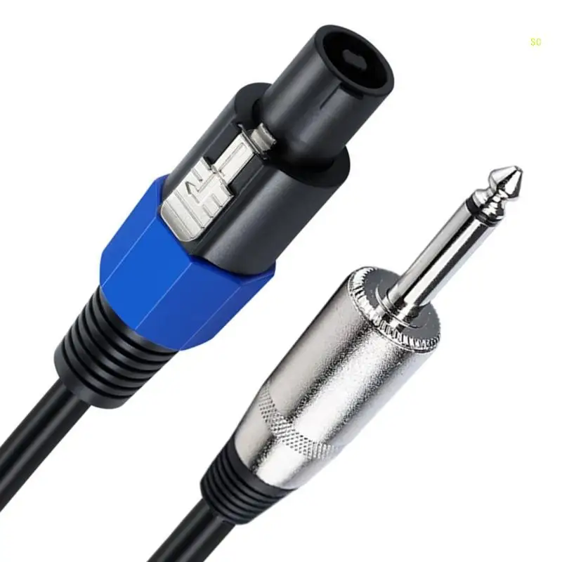 Speakon to 1/4 6.35mm Adapter Connector Cable Male to 1/4 Inch TS Male Mono Plug Dropshipping