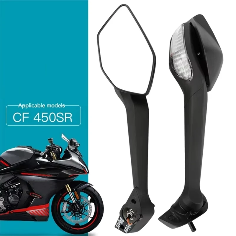 Motorcycle Rear View Mirror Left Right Rearview Mirror Reflector With Turn Signal For CFMOTO 450SR CF450SR CF MOTO SR450