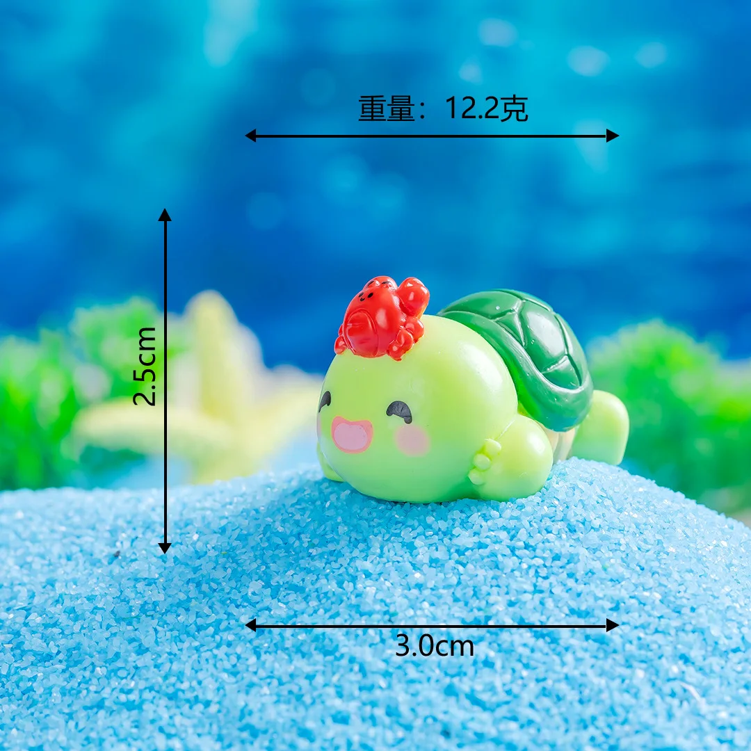 

Cute Cartoon Turtle Resin Ornament Miniature Animal Durable Natural Moss Succulent Decor Small Lightweight Garden Statue Desktop