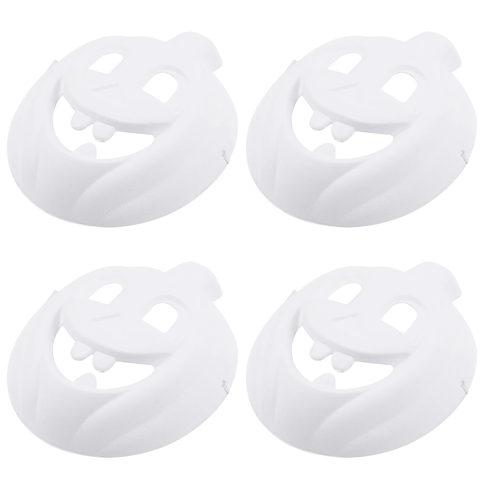 

4 Pcs Pulp Mask Pumpkin Masks Plain Creative Masquerade Blank Craft to Decorate Children's