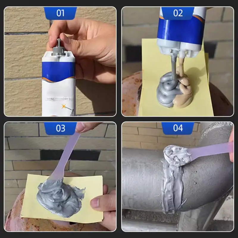 Strong Casting Adhesive High Temperature Resistance Iron Metal Oil Tank Repair Agent Welding Adhesive Cast Metal Glue image 3