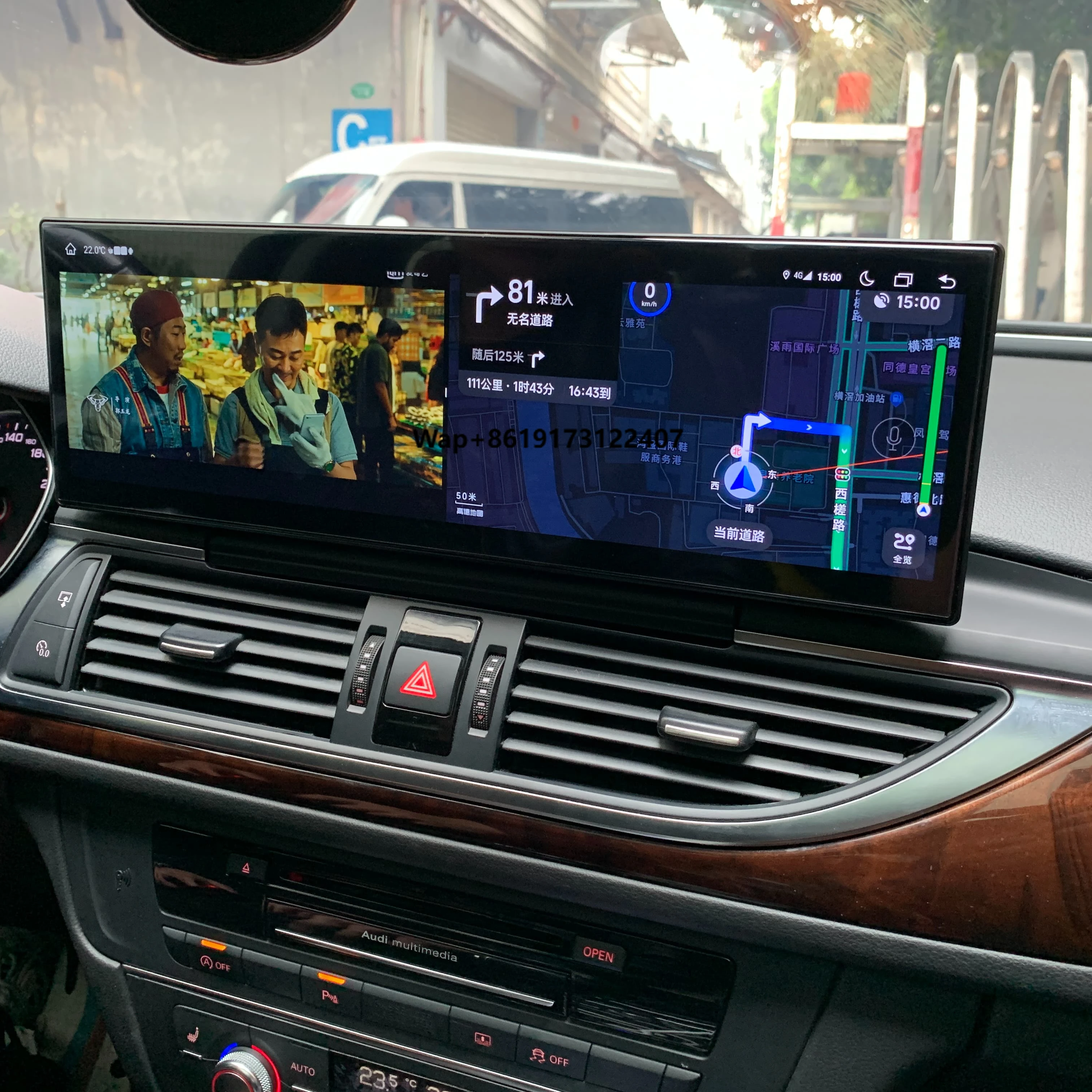 

14,9-дюймовое автомобильное радио для A6 A7 RS7 C7 S6: беспроводной CarPlay, Android Auto, мультимедийный плеер, навигационный дисплей, головное устройство, видео