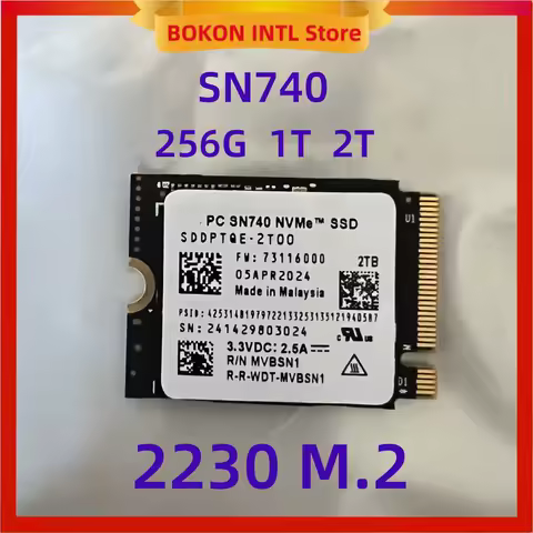 SN740 2TB 1TB 512G 256G SSD M.2 2230 2242 Gen4 PCIe 4.0 X4 NVMe Solid State Drive for Western Digital WD