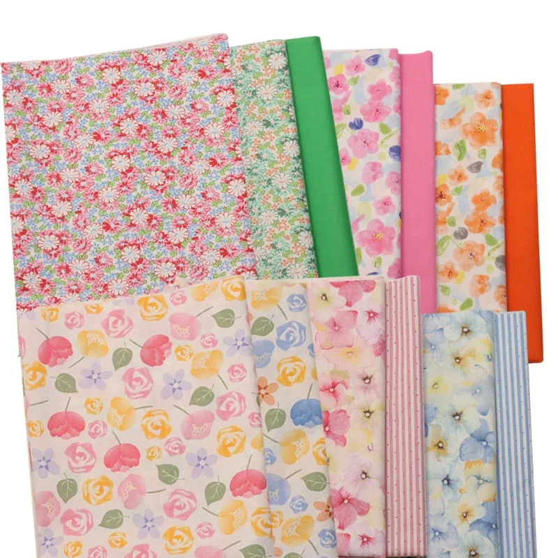 

Картина маслом Стиль Роза Розовый Оранжевый Цветочный 100% Хлопок Саржа Ткани для DIY Девушка Платье Простыня Одежда Одеяло Ремесленный Декор