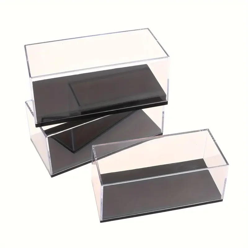 2-4 Stück transparente Schutz box Acryl staub dichtes Hardcover-Lager regal für Automodell-Display box im Maßstab 1:64