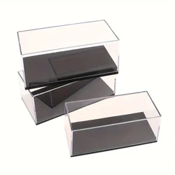 2-4pcTransparent Protective Box Acrylic Dust-proof Hard Cover Storage Rack for 1:64 Scale Car Model Display Box