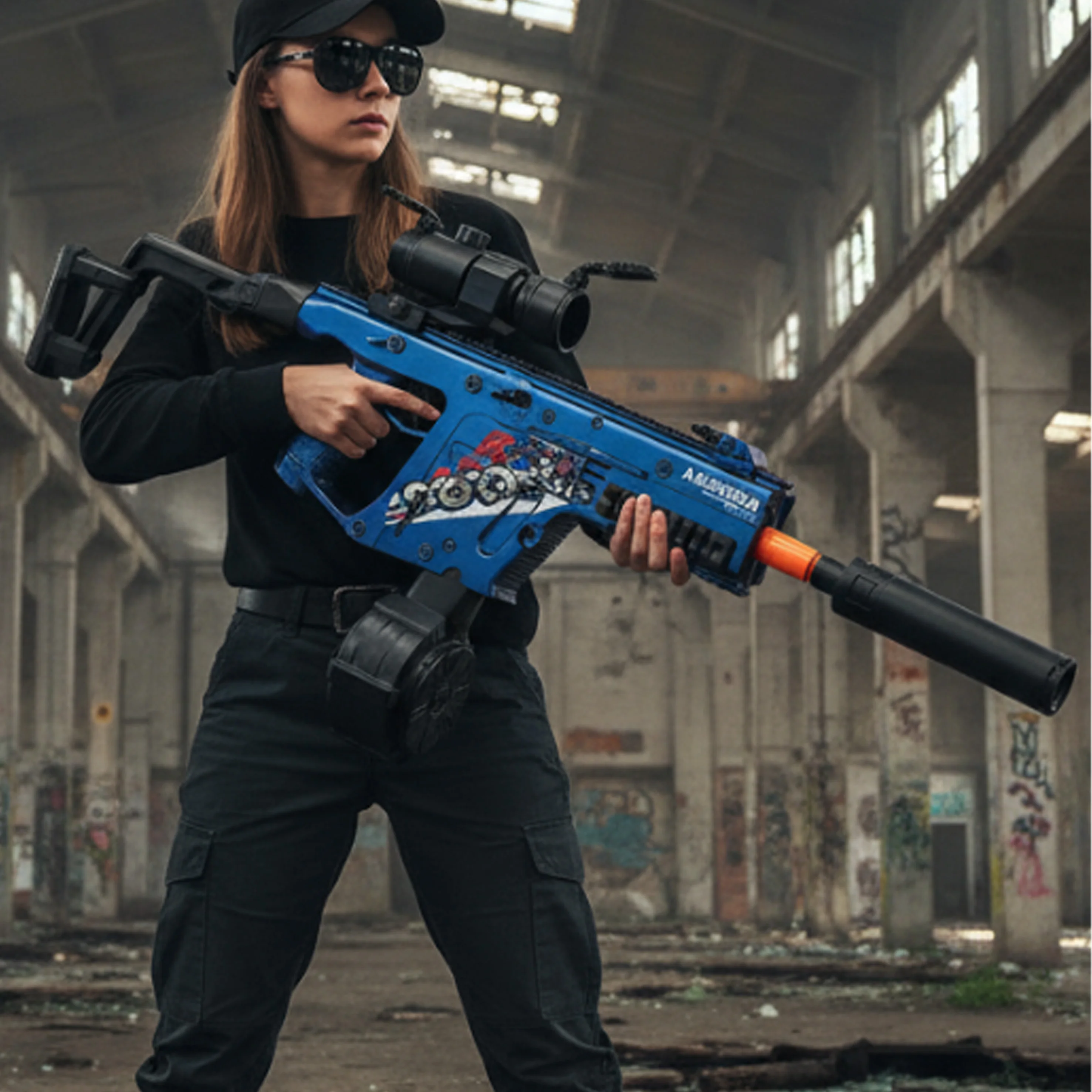 Cyberpunk Vector Gel Blasters Gun Toy Pro Grade Auto Electric Mecha Aesthetic In Chameleon Long Range Gel Ball Blaster For Teens