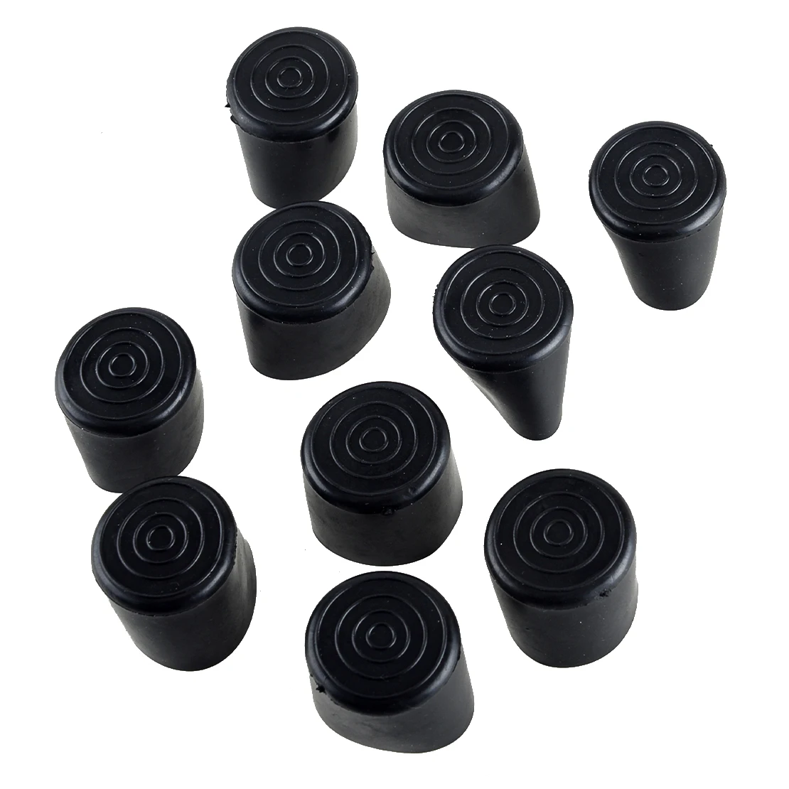 20pcs 25mm Round Table Chair Leg Cap Cover Furniture Feet Pad Mute Floor Protector Black PVC