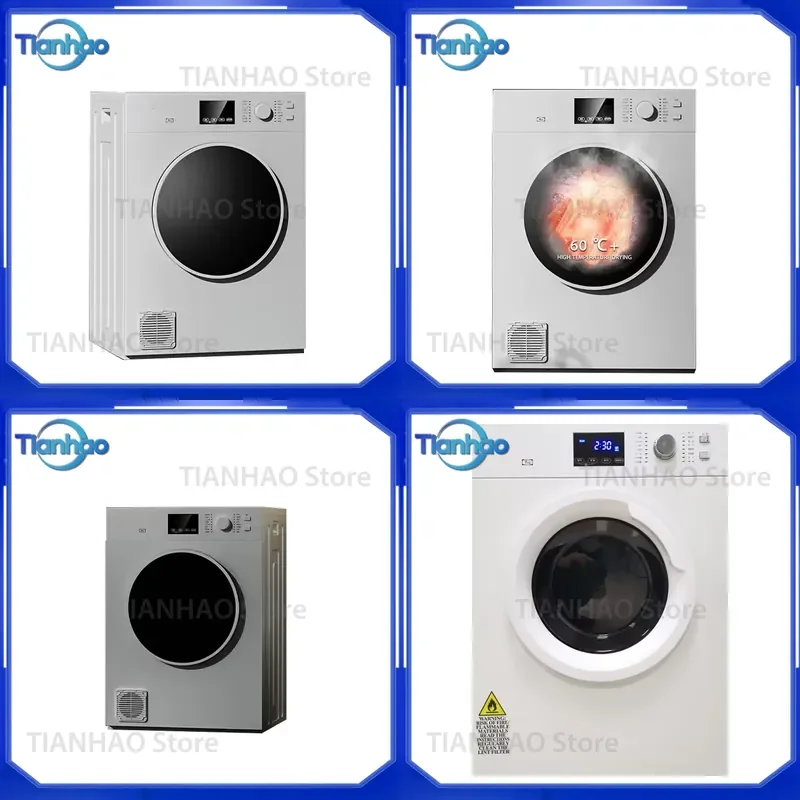 for 7KG Automatic Stainless Steel Electric Heat Pump Tumble Dryer Household Clothes Drying Machine Energy Saving Laundry