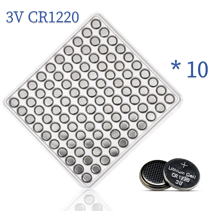 

1000PCS CR1220 Battery 3V Lithium Button Coin Cell Batteries DL1220 BR1220 LM1220 CR 1220 for Watch Toy Remote Control