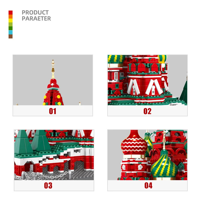 Creative Church Building Block Toys  Assemble Model Constructor Educational High Difficulty Stacking Bricks Birthday Gifts