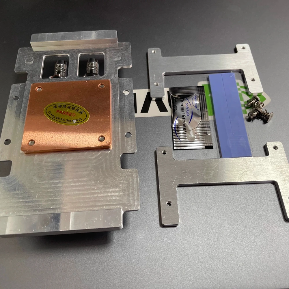 Nvidia V100 32G P100 A100 SXM2 Graphics GPU Full Copper Cooler Radiator Water Cooling Block Plate Water-cooled Heat Dissipation