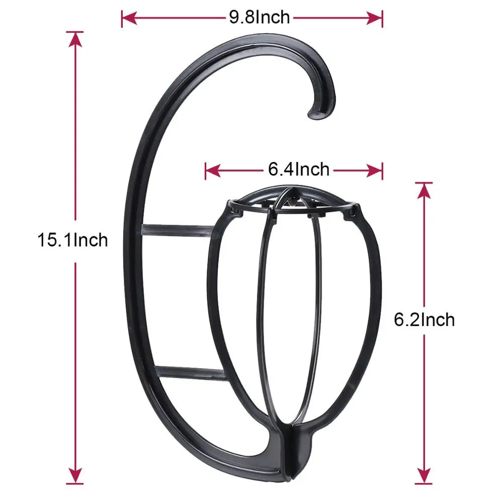 Supporti per parrucche appendiabiti per parrucca portatile Salon Barber Hanging Hats Holder Dryer espositore pieghevole flessibile in plastica per parrucca