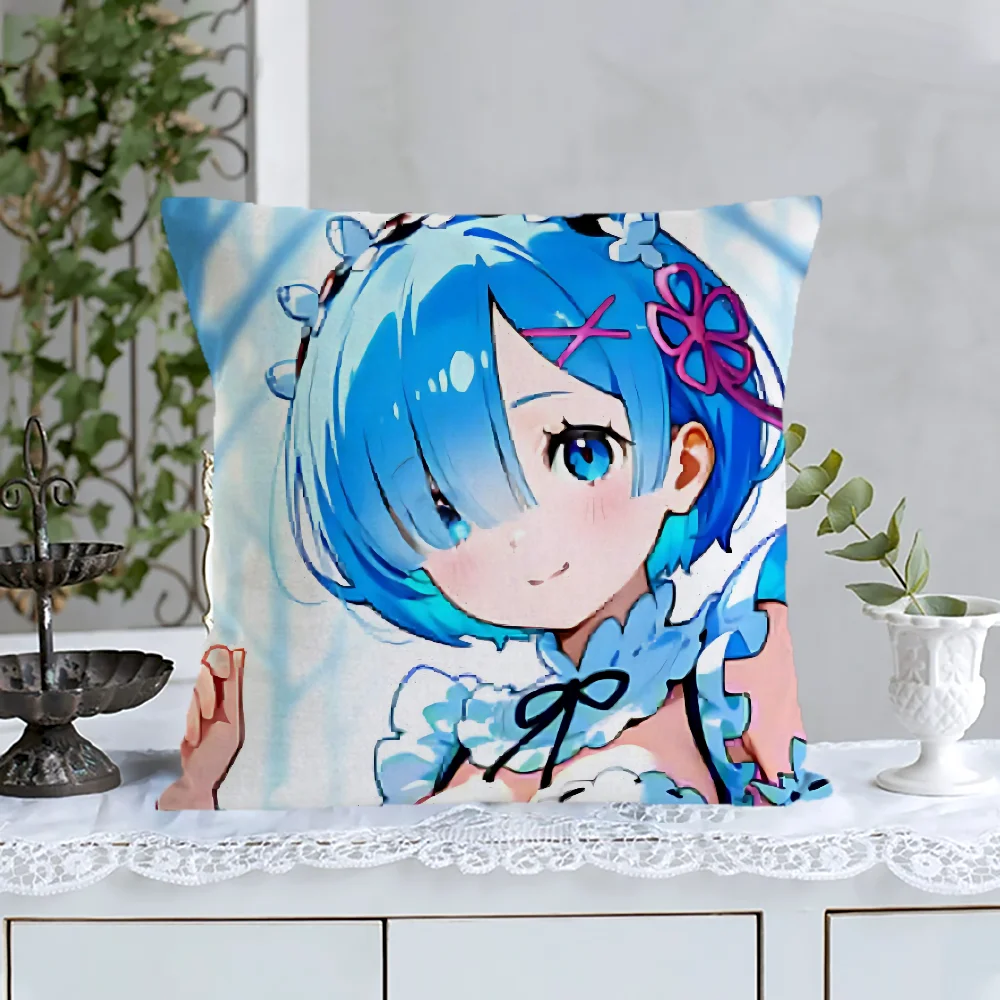 

High Quality Luxury Cushion Cover for Pillow Anime Rem Decorative Pillowcase Ornamental Pillows Home and Decoration Cushions