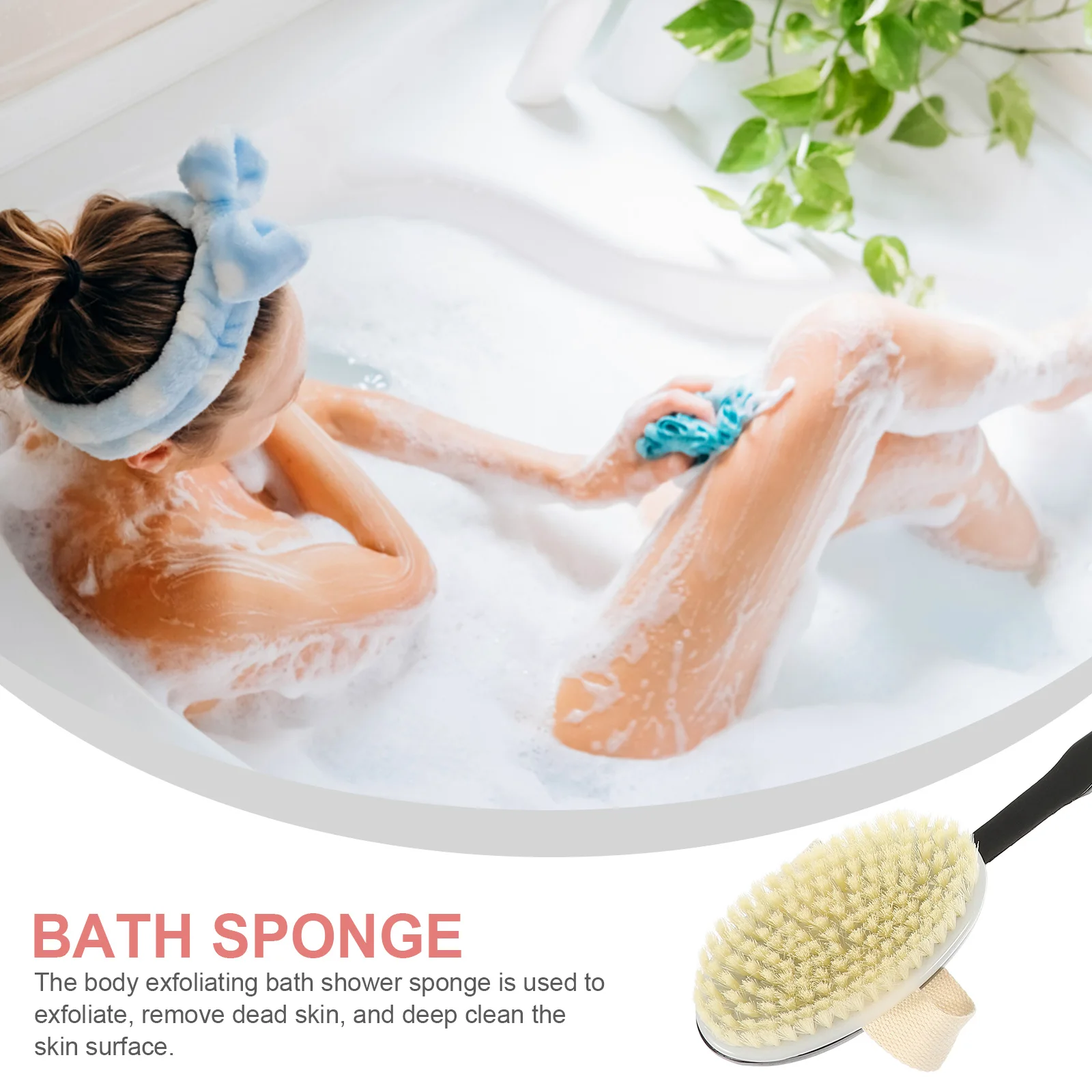 

Back Scrubber Brush Long Handle For Shower, Bath Body Brush Exfoliating Clean Tool, Ergonomic Design, Dry Brushing,