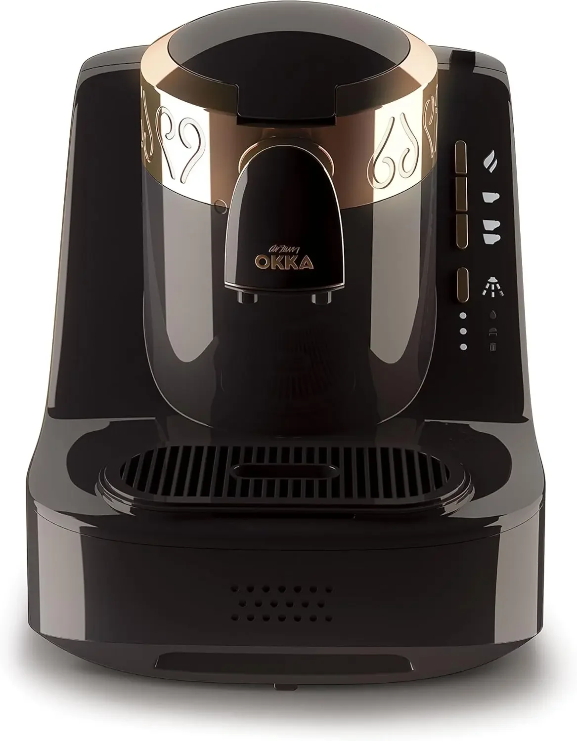 home.Automatic Turkish/Greek Coffee Machine, USA 120V UL, Black/Copper (Gold)