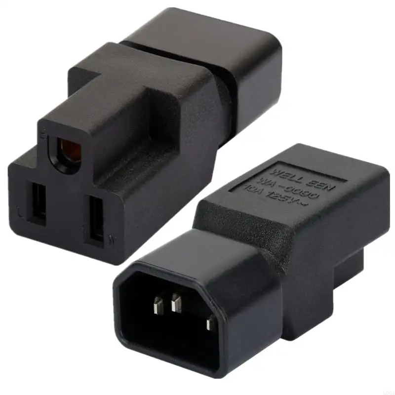  IEC320 C14 Plugs to NEMA 5 15R Outlet Adapters with Metal Cores for Servers